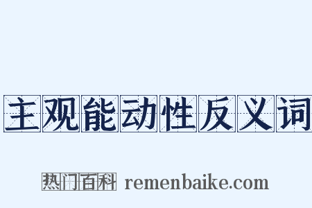 主观能动性反义词是什么意思的图片